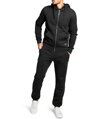 MIKINA BJÖRN BORG | ZIP HOOD CENTRE | BLACK BEAUTY