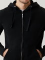 MIKINA BJÖRN BORG | ZIP HOOD CENTRE | BLACK BEAUTY