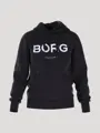 MIKINA BJÖRN BORG | HOODIE BIG LOGO | BLACK BEAUTY