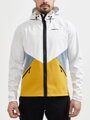 Bunda CRAFT Glide Hood - sv. šedá se žlutou