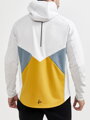 Bunda CRAFT Glide Hood - sv. šedá se žlutou