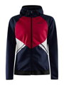 Bunda CRAFT Glide Hood - tmavě modrá s růžovou
