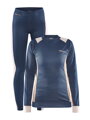Set CRAFT CORE Dry Baselayer - tmavě modrá s růžovou