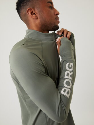 MIKINA BJÖRN BORG | MIDLAYER HALF ZIP | CASTOR GREY