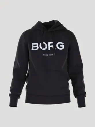 MIKINA BJÖRN BORG | HOODIE BIG LOGO | BLACK BEAUTY