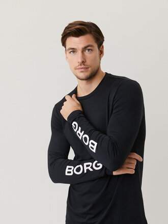TRIČKO BJÖRN BORG | LONGSLEEVE T-SHIRT | BLACK BEAUTY