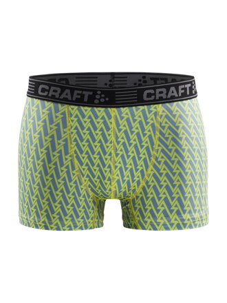 Boxerky CRAFT Greatness 3" - zelená s šedou