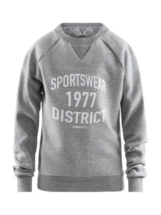 Mikina CRAFT District Crewneck - šedá