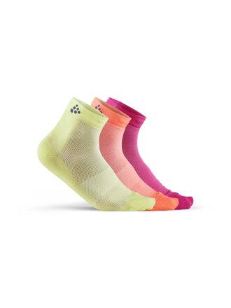 Ponožky CRAFT Mid 3-pack - žlutá