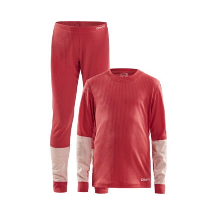 Set CRAFT Baselayer JR - červená s růžovou