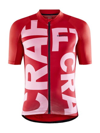 Cyklodres CRAFT ADV Endur Grap - červená s růžovou