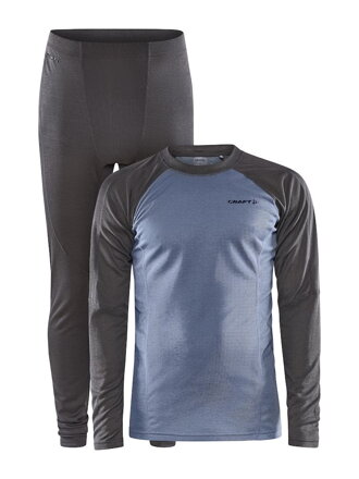 Set CRAFT CORE Warm Baselayer - tmavě modrá s hnědou
