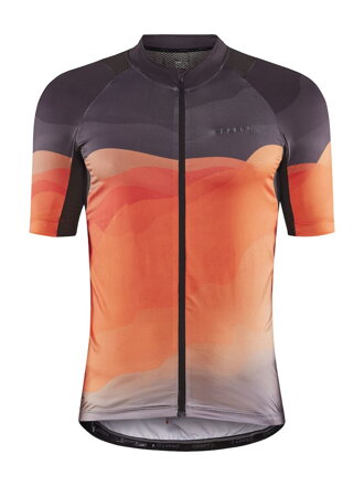 Cyklodres CRAFT ADV Endur Grap - oranžová se vzorem