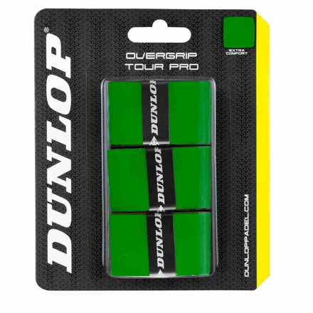 Padel omotávky DUNLOP PRO TOUR OverGrip zelený