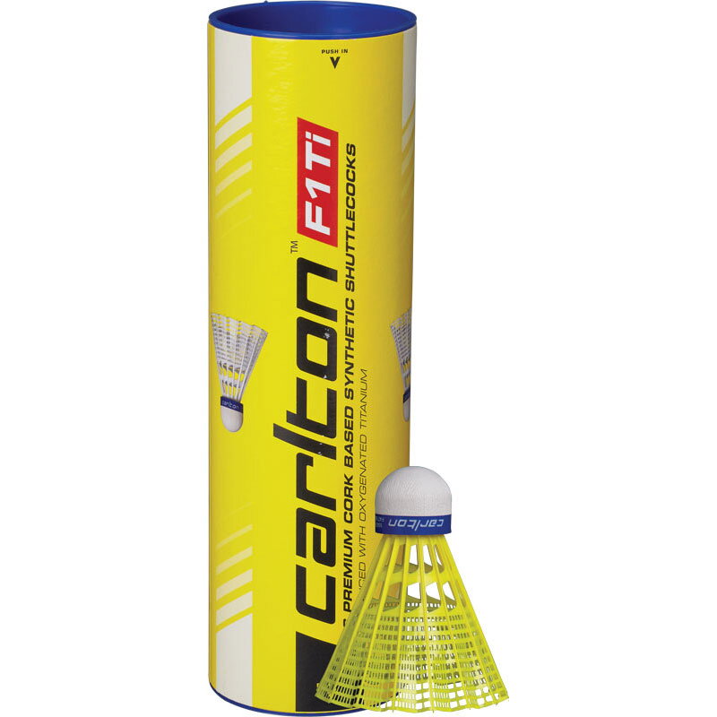 Badminton míčky CARLTON F1 Ti Yellow (střední/modrý) Badminton míčky CARLTON F1 Ti Yellow (střední/modrý)